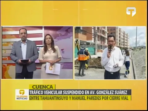 Tráfico vehicular suspendido en av. González Suarez entre Tatuantinsuyo y Manuel Paredes por cierre vial