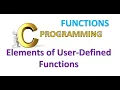 C Programming Tutorials Elements of user-defined functions Malayalam