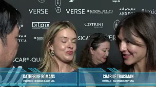 Katherine Romans and Charlie Traisman Carpet Interview for Too Romantic and Copy Save