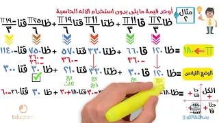 درس الزوايا المنتسبة رياضيات أولى ثانوي حساب مثلثات محمد مختار 