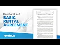 How to Fill Out Basic Rental Agreement Online PDFRun