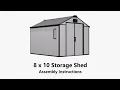 8 x 10 FT Resin Outdoor Storage Shed Installation Guide