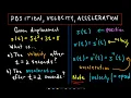 Position Velocity Acceleration using Derivatives