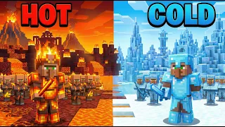 Villagers Simulate Hot VS Cold Civilization (Minecraft Movie)
