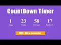 Build Countdown Timer Javascript with HTML CSS Countdown Timer HTML CSS Coming Soon Page HTML