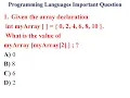 Programming Languages SET 1 Most Expected Question Computer Science UGCNET NTANET NPTEL SET