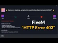 FiveM - Failed to fetch server variables