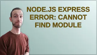 Node js Express Error Cannot find module