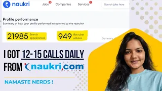 Top 5 tips to get interview calls from Naukri com Got 12-15 calls daily Optimize naukri profile