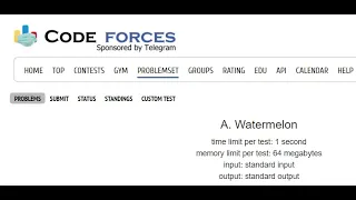 Watermelon CodeForces Java