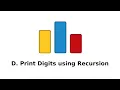 CodeForces D Print Digits using Recursion