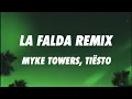 Myke Towers x TIËSTO - LA FALDA (Remix) (Letra/Lyrics)