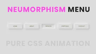 CSS Neumorphism Menu Hover Effects CSS Neumorphism UI Design