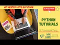 Python Tutorials 17 Nested Lists in Python