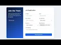 Job Application Form in HTML CSS Modern Responsive UI 2026