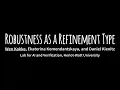 Robustness as a Refinement Type