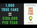 How To Make 100 000 Per Year 1 000 True Fans by Kevin Kelly Summary