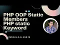 PHP OOP Static Members Static Variable in PHP Hindi php self and parent method