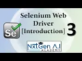 Selenium Tutorials for Beginners - 3 Introduction to Selenium WebDriver