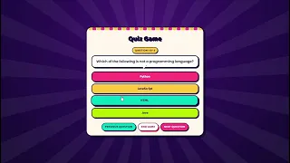 I Built a Quiz Game from Scratch HTML CSS JS