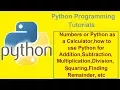 Python Programming Tutorials - 3