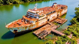 Rusted City Ferry Transformed Into a Luxury Floating Mansion