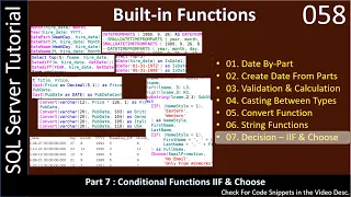 Built in Functions Part 7 - Decision Making