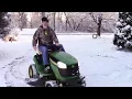 Mowing Snow with a John Deere D105
