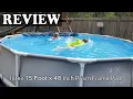 Intex 15 Foot x 48 Inch Prism Frame Above Ground Pool - Setup Review