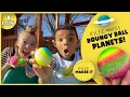 Kylee Makes Bouncy Ball Planets Create Bouncing Planet Balls see them bounce Fun for kids