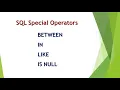 SQL operators Between In Like Is Null class 12 CS 11 IP