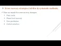 ERROR RECOVERY STRATEGIES IN COMPILER DESIGN COMPILER DESIGN UNIT-4