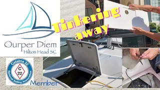 How to repair sailboat electrical wiring, starboard & lines on our Catalina 22
