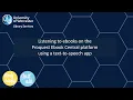 Listening to ebooks on the Proquest Ebook Central platform using a text to speech app