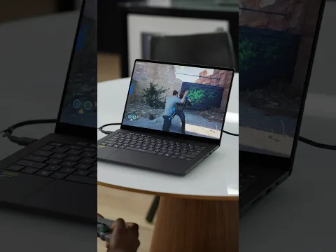 a laptop this thin has no business gaming like this 🤯