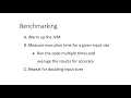 Benchmarking a Sorting Algorithm in Java