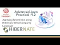 Applying Restriction using HCQL YCMOU TYBCA Adv Java Practical 9 2 Asterix Solution