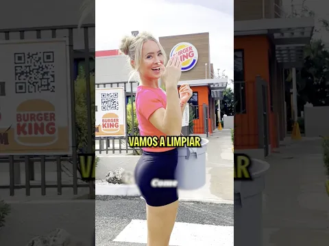 Limpiando el baño de burguer king gratis #shorts