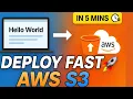 Deploy Your Static Website on AWS S3 in Minutes Full Setup