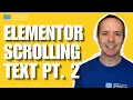 How To Add More Functions To Your Scrolling Text In Elementor Without A Plugin - Marquee In Elementor
