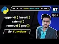 Become a Python List Pro Mastering Append Extend Remove Pop and Insert