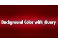 Change Background Color with jQuery