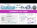 Combining Like Terms 8th Grade Math Pre-Algebra