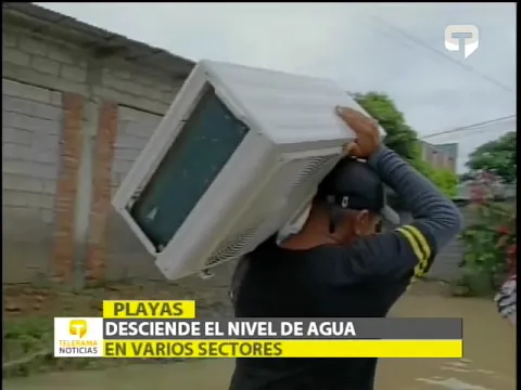 Desciende el nivel de agua en varios sectores