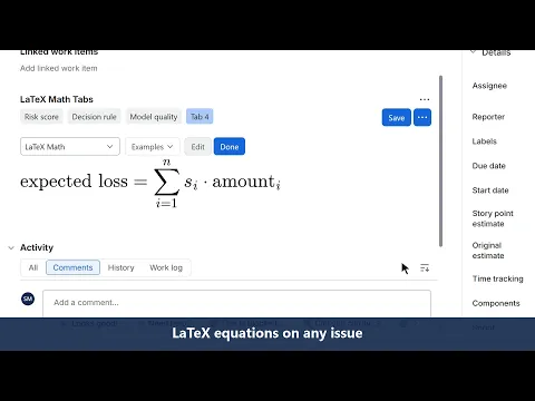 watch LaTeX Math & Equations in Tabs for Jira video
