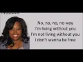Glee - And I Am Telling You I'm Not Going (lyrics)