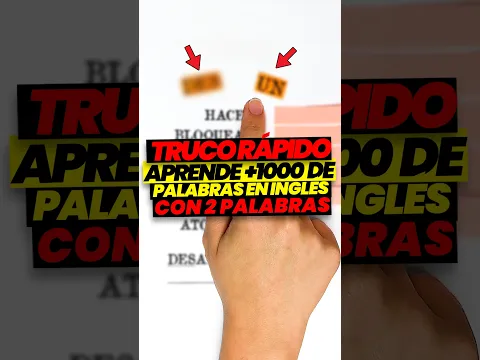 ✨ TRUCO RÁPIDO desbloqueas más de 1000 palabras en INGLÉS sin memorizar ni una lista