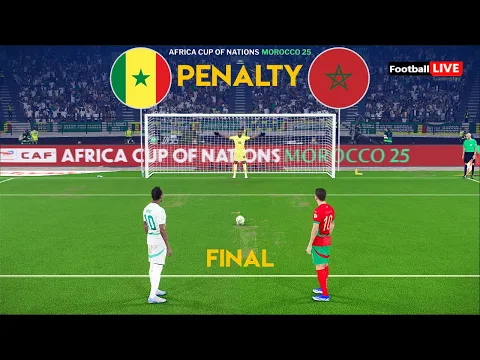 Video Thumbnail: SENEGAL vs MOROCCO - Penalty Shootout | Final Africa Cup of Nations 2025 | eFootball PES