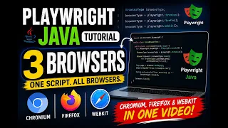 Playwright Java Tutorial Run Tests on Chromium Firefox WebKit 3 Browsers