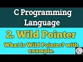 What is Wild Pointer in with example in C programming wild pointer LearnComputerGSCTI